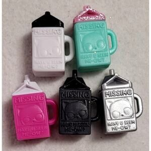 LOL Surprise Missing Cat Milk Carton Bottles 5 Pc Lot Rare Replacement Accessory